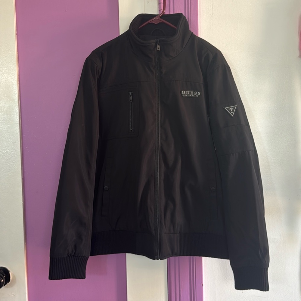 Jet Black Guess Jacket SIZE: L